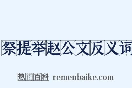 祭提举赵公文反义词是什么意思的图片